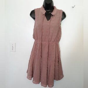 Sweet Wanderer swiss dot flounce dress